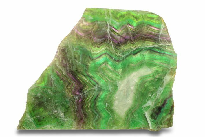 Colorful, Polished Fluorite Slab - China #287217